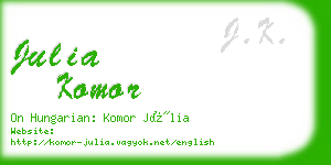 julia komor business card